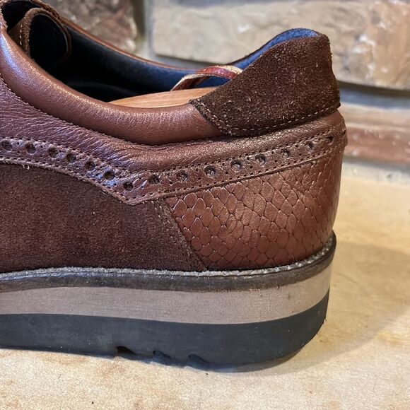 Baerchi Wingtip Oxford Brown Leather and Suede Dress Shoes main image 10
